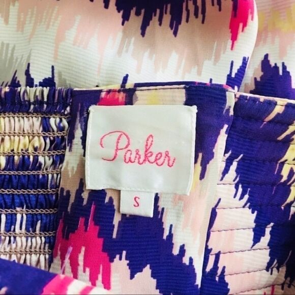 Parker SZ S abstract strapless dress - Picture 2 of 2